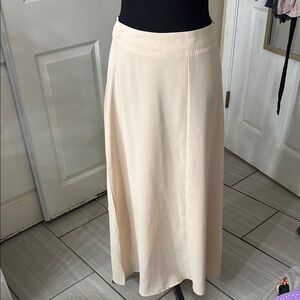 Elegant Cream Maxi Skirt